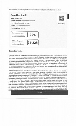 MECHATRONICS DIPLOMA CREDENTIAL ID 3607-24101967